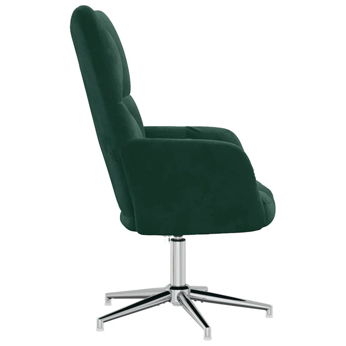 Scaun de relaxare, verde închis, catifea WALTI