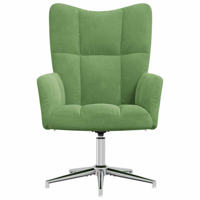 Scaun de relaxare, verde deschis, catifea - WALTI WALTI