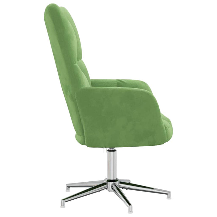 Scaun de relaxare, verde deschis, catifea - WALTI WALTI