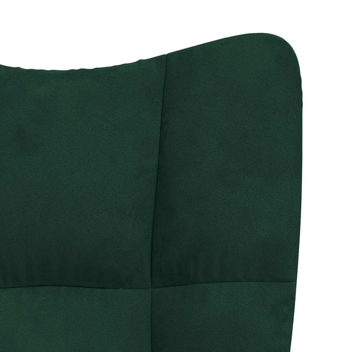 Scaun balansoar, verde închis, catifea - WALTI WALTI