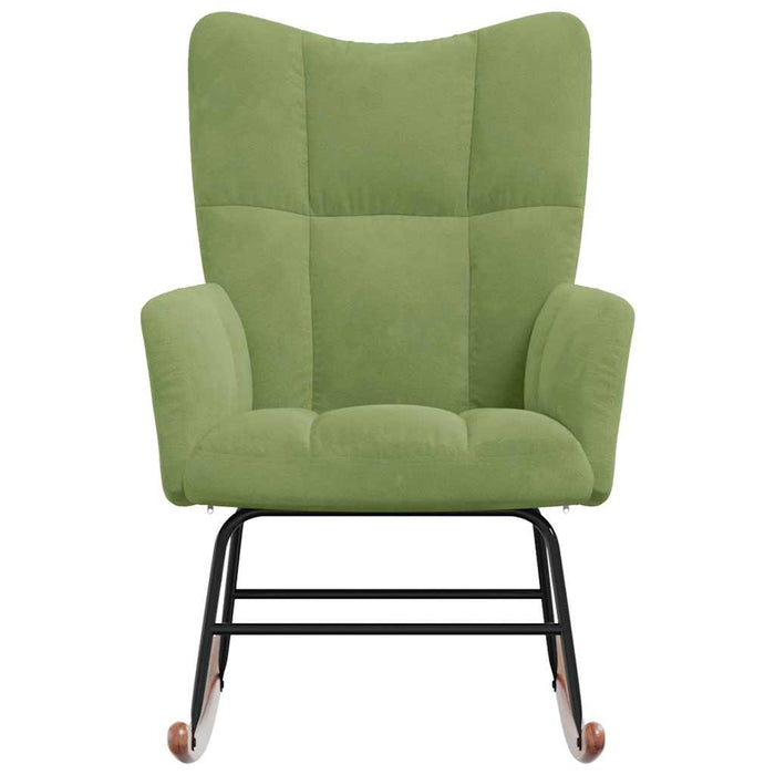 Scaun balansoar, verde deschis, catifea - WALTI WALTI