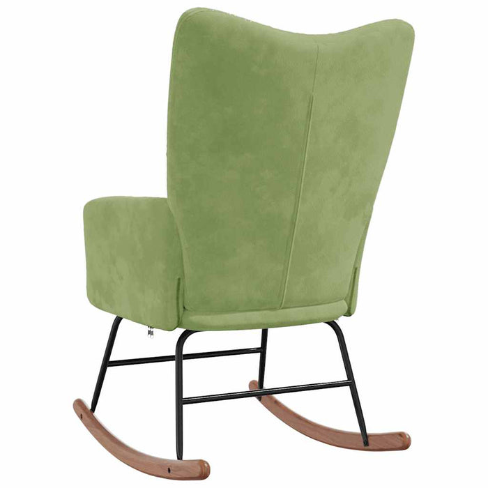 Scaun balansoar, verde deschis, catifea - WALTI WALTI