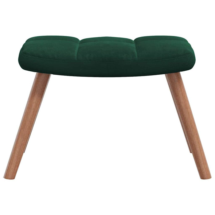Scaun balansoar cu taburet, verde închis, catifea - WALTI WALTI