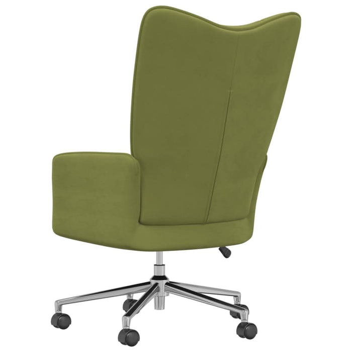 Scaun de relaxare, verde deschis, catifea - WALTI WALTI