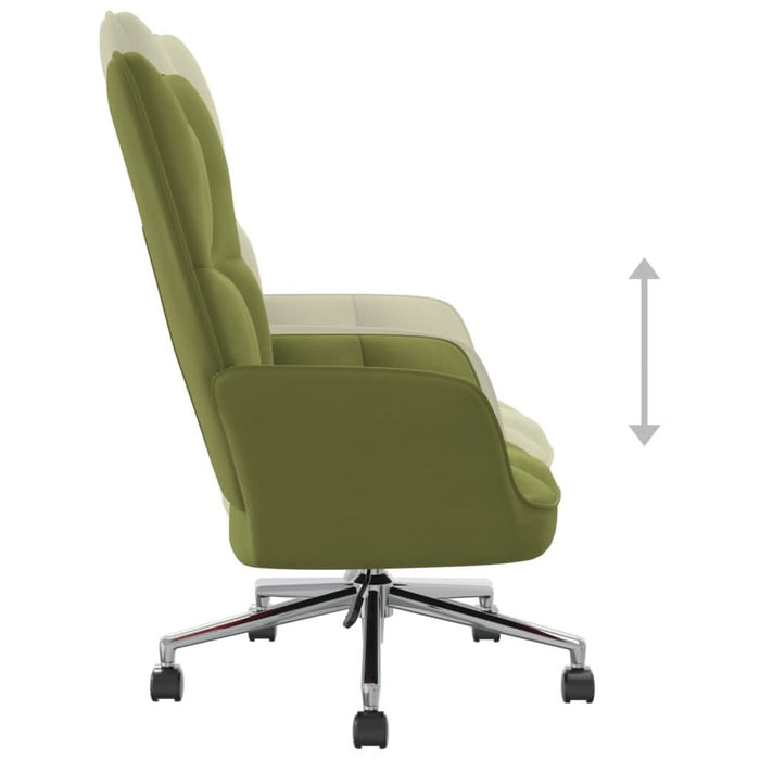 Scaun de relaxare, verde deschis, catifea - WALTI WALTI