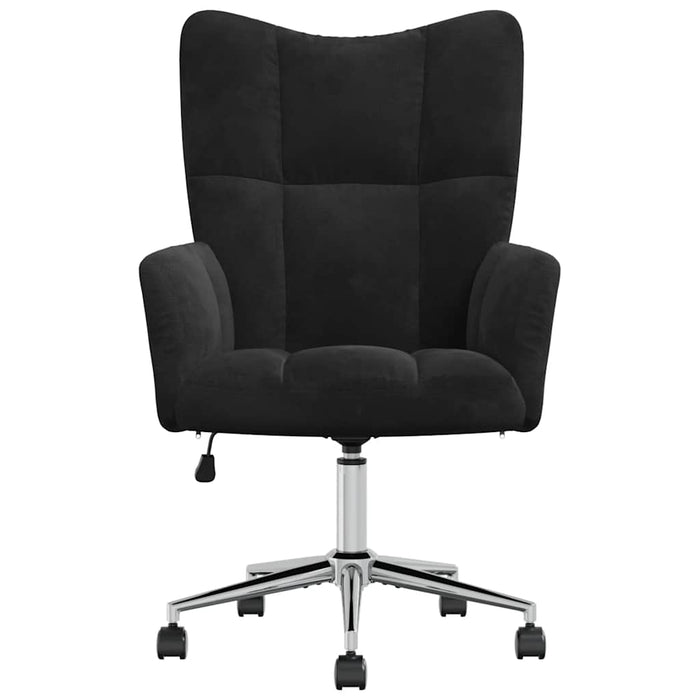 Scaun de relaxare, negru, catifea - WALTI WALTI