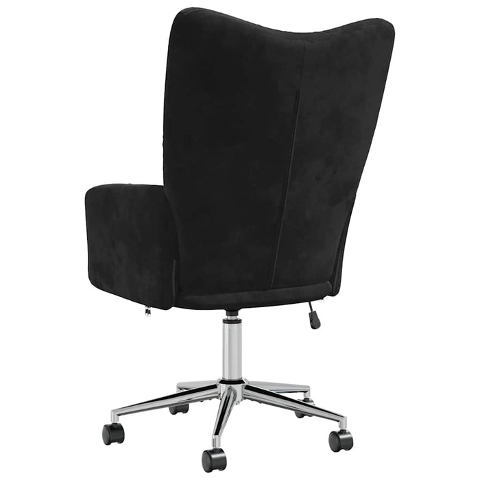 Scaun de relaxare, negru, catifea - WALTI WALTI