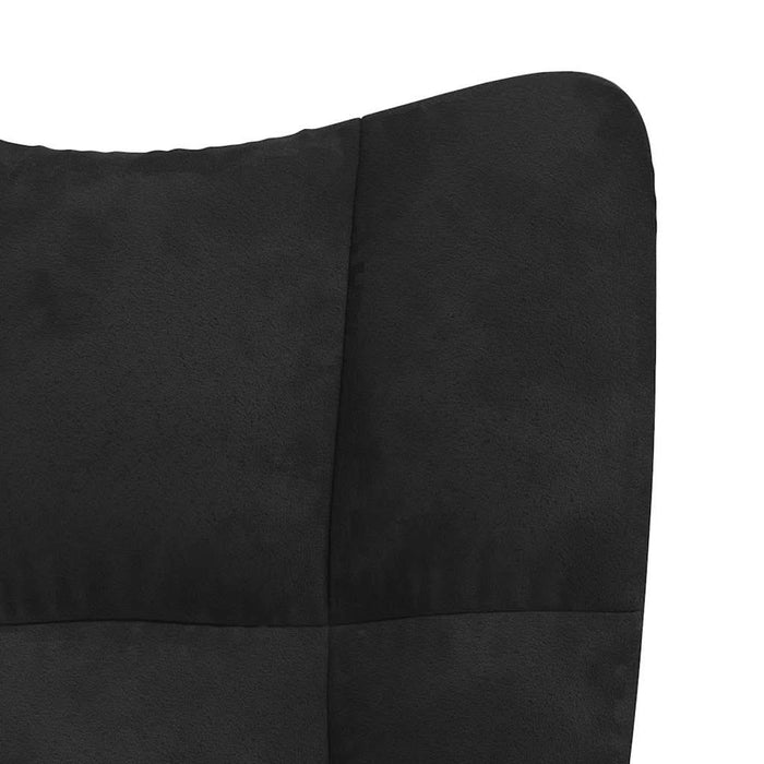 Scaun de relaxare, negru, catifea - WALTI WALTI