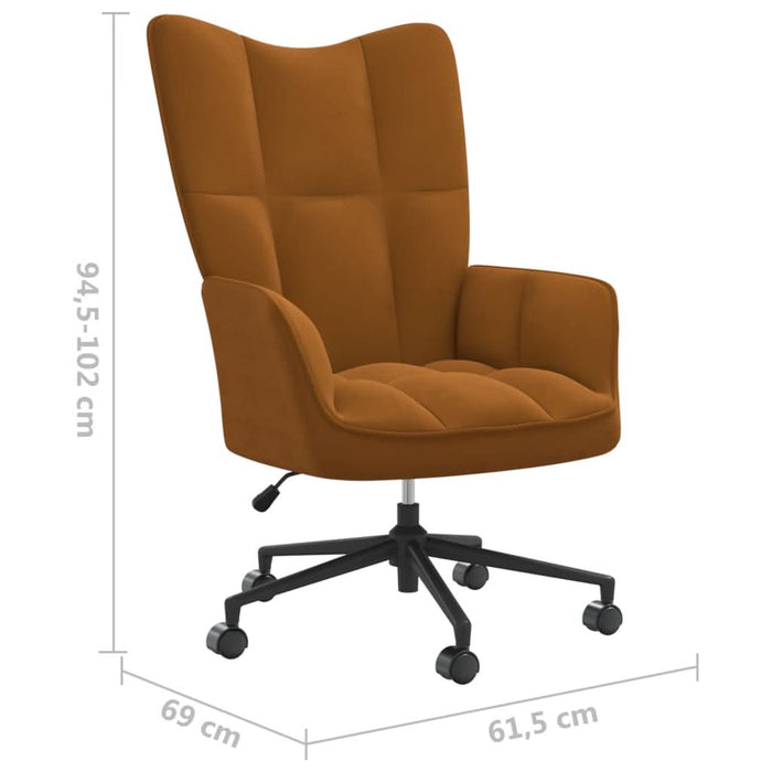 Scaun de relaxare, maro, catifea - WALTI WALTI