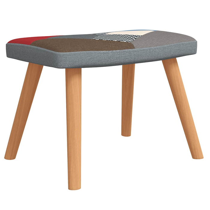 Scaun de relaxare cu taburet, textil, petice WALTI