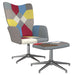 Scaun de relaxare cu taburet, textil, petice - WALTI WALTI
