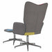 Scaun de relaxare cu taburet, textil, petice - WALTI WALTI