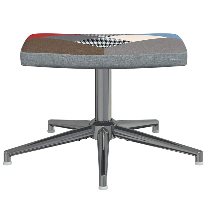 Scaun de relaxare cu taburet, textil, petice - WALTI WALTI