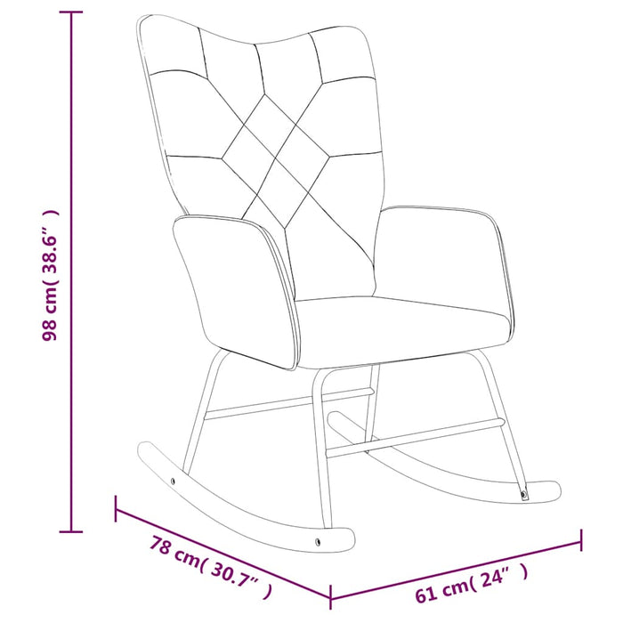 Scaun balansoar cu taburet, mozaic, material textil - WALTI WALTI