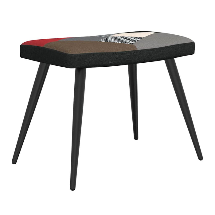 Scaun de relaxare cu taburet, textil, petice - WALTI WALTI