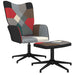 Scaun de relaxare cu taburet, textil, petice - WALTI WALTI
