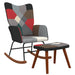 Scaun balansoar cu taburet, material textil, petice - WALTI WALTI