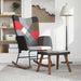Scaun balansoar cu taburet, material textil, petice - WALTI WALTI