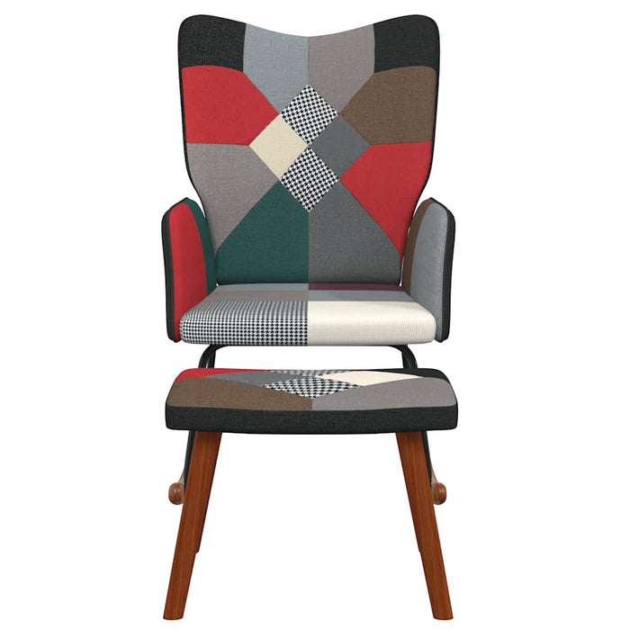 Scaun balansoar cu taburet, material textil, petice - WALTI WALTI