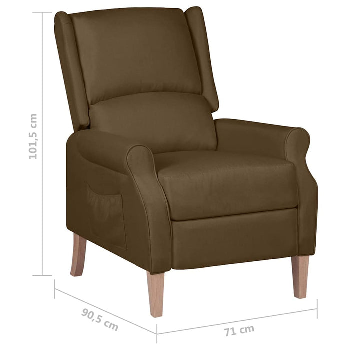 Fotoliu rabatabil, maro, material textil WALTI