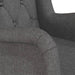 Fotoliu picioare balansoar din lemn de hevea gri închis textil - WALTI WALTI