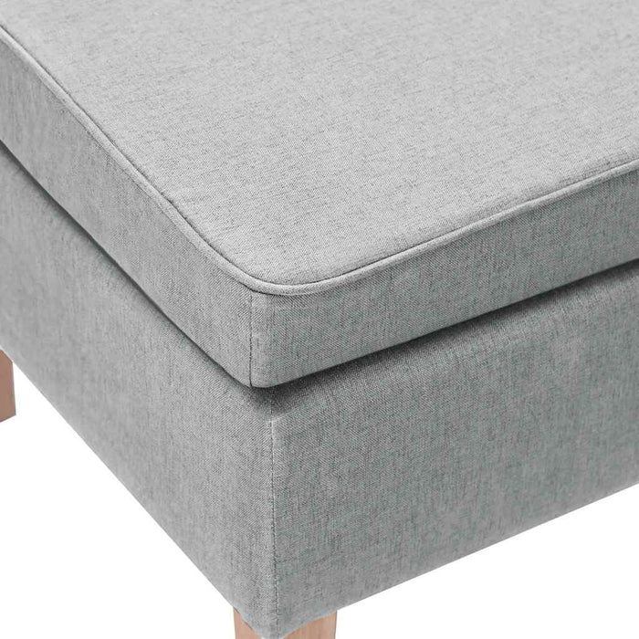 Scaun cu picioare din lemn, gri deschis, material textil - WALTI WALTI