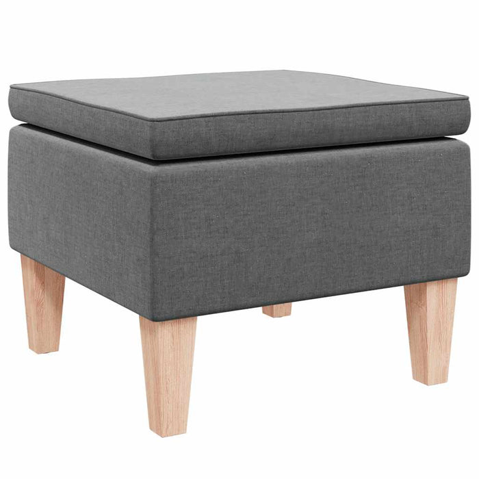 Scaun cu picioare din lemn, gri închis, material textil - WALTI WALTI