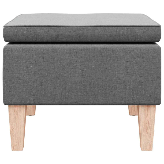 Scaun cu picioare din lemn, gri închis, material textil - WALTI WALTI