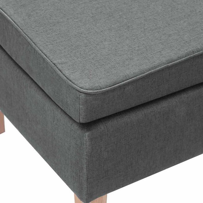 Scaun cu picioare din lemn, gri închis, material textil - WALTI WALTI