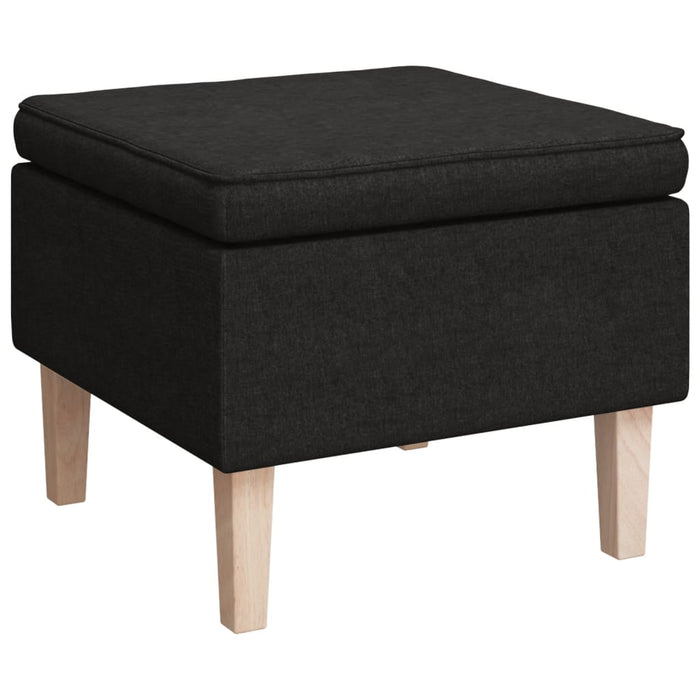 Scaun cu picioare din lemn, negru, material textil - WALTI WALTI