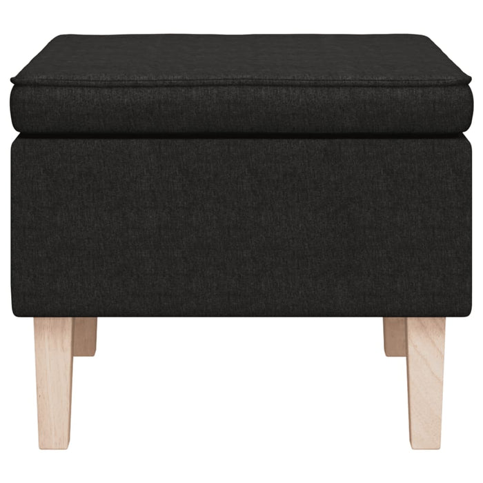 Scaun cu picioare din lemn, negru, material textil - WALTI WALTI
