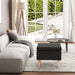 Scaun cu picioare din lemn, negru, material textil - WALTI WALTI