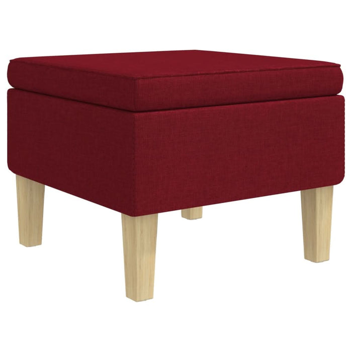 Scaun cu picioare din lemn, roșu vin, material textil - WALTI WALTI