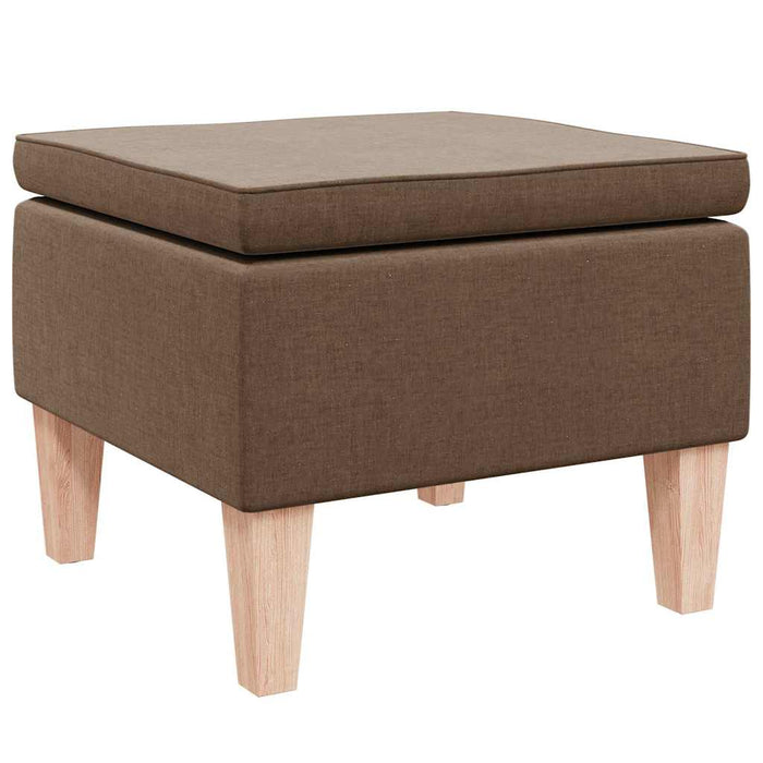 Scaun cu picioare din lemn, maro, material textil WALTI