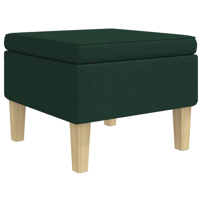 Scaun cu picioare din lemn, verde închis, material textil - WALTI WALTI