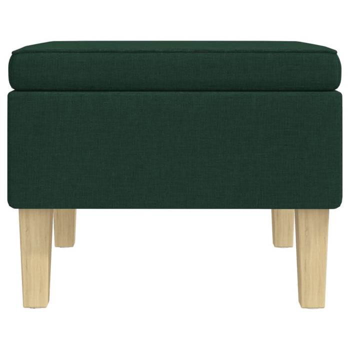 Scaun cu picioare din lemn, verde închis, material textil - WALTI WALTI