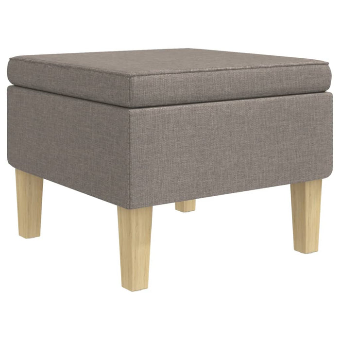 Scaun cu picioare din lemn, gri taupe, material textil - WALTI WALTI