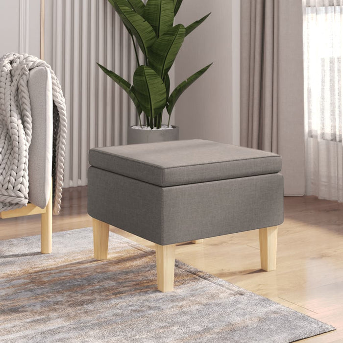 Scaun cu picioare din lemn, gri taupe, material textil - WALTI WALTI