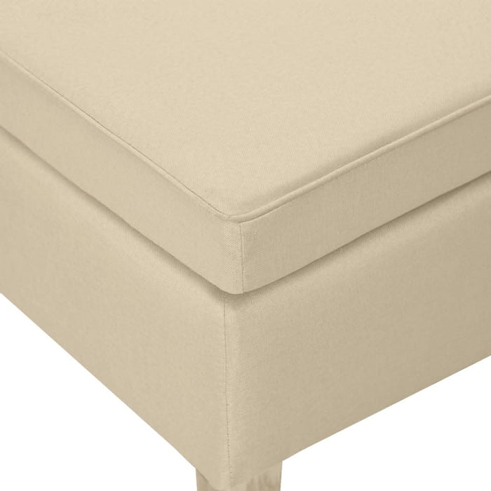 Scaun cu picioare din lemn, crem, material textil - WALTI WALTI