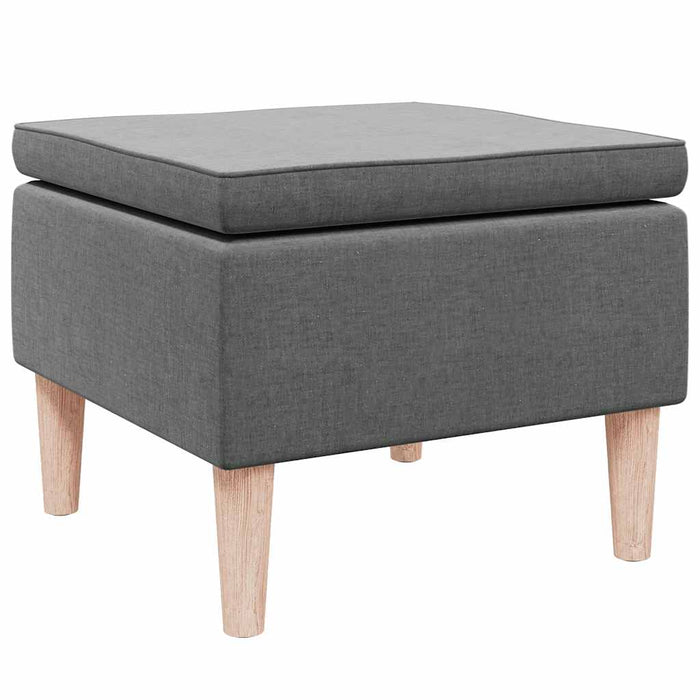 Scaun cu picioare din lemn, gri închis, material textil - WALTI WALTI
