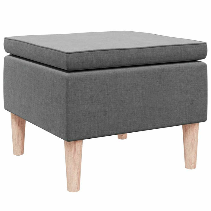 Scaun cu picioare din lemn, gri închis, material textil - WALTI WALTI