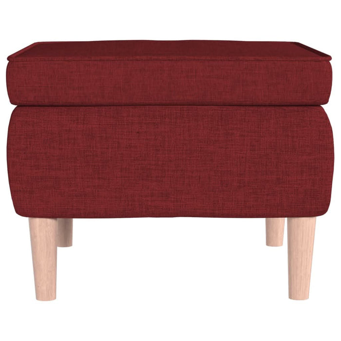Scaun cu picioare din lemn, roșu vin, material textil - WALTI WALTI