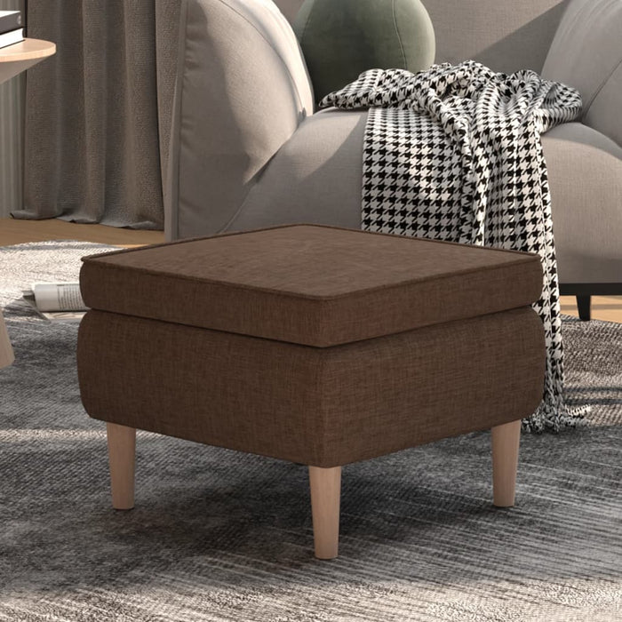 Scaun cu picioare din lemn, maro, material textil - WALTI WALTI