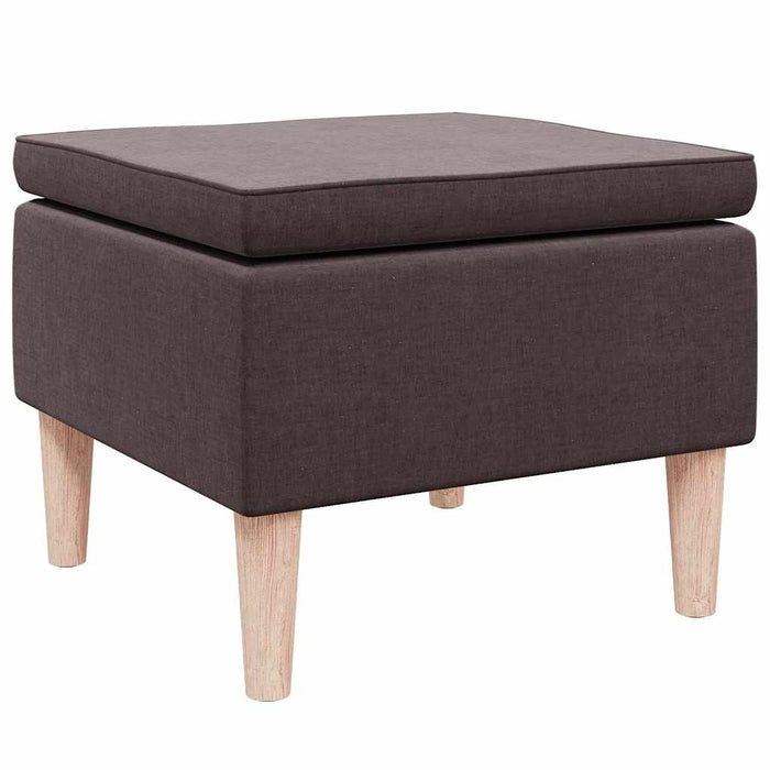 Scaun cu picioare din lemn, maro închis, material textil - WALTI WALTI