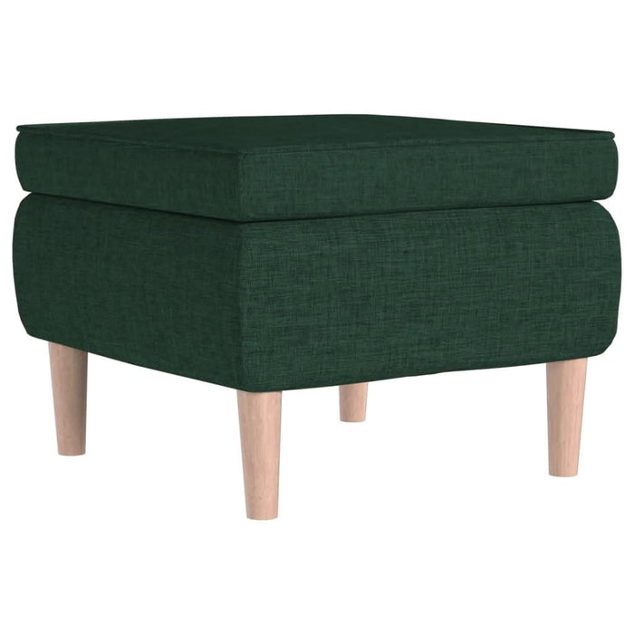 Scaun cu picioare din lemn, verde închis, material textil - WALTI WALTI