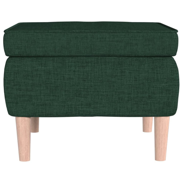 Scaun cu picioare din lemn, verde închis, material textil - WALTI WALTI