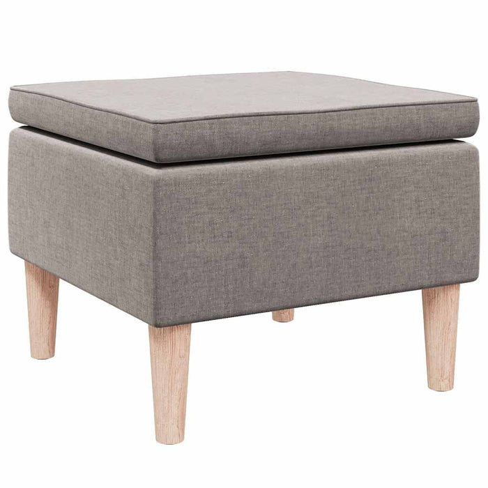 Scaun cu picioare din lemn, gri taupe, material textil - WALTI WALTI