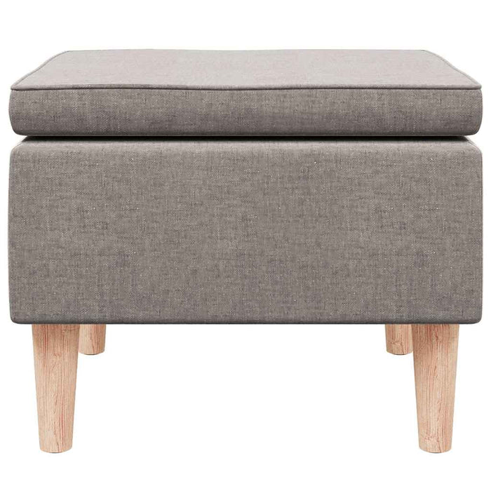 Scaun cu picioare din lemn, gri taupe, material textil - WALTI WALTI