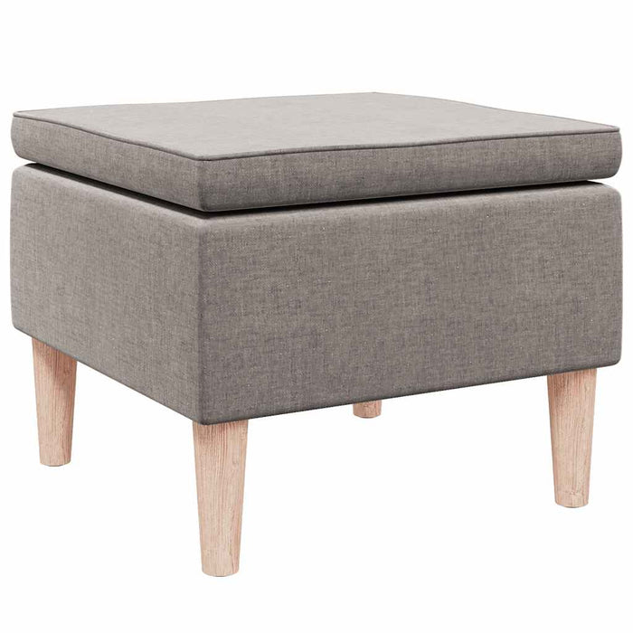 Scaun cu picioare din lemn, gri taupe, material textil - WALTI WALTI