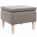 Scaun cu picioare din lemn, gri taupe, material textil - WALTI WALTI